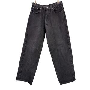 Pepe Jeans Vintage Black Baggy Denim Size 31 90's Hip Hop Skater Big Back Pocket